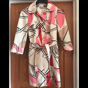Alberto Makali Geometric Trench Coat